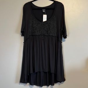 Torrid super soft lace trim babydoll top